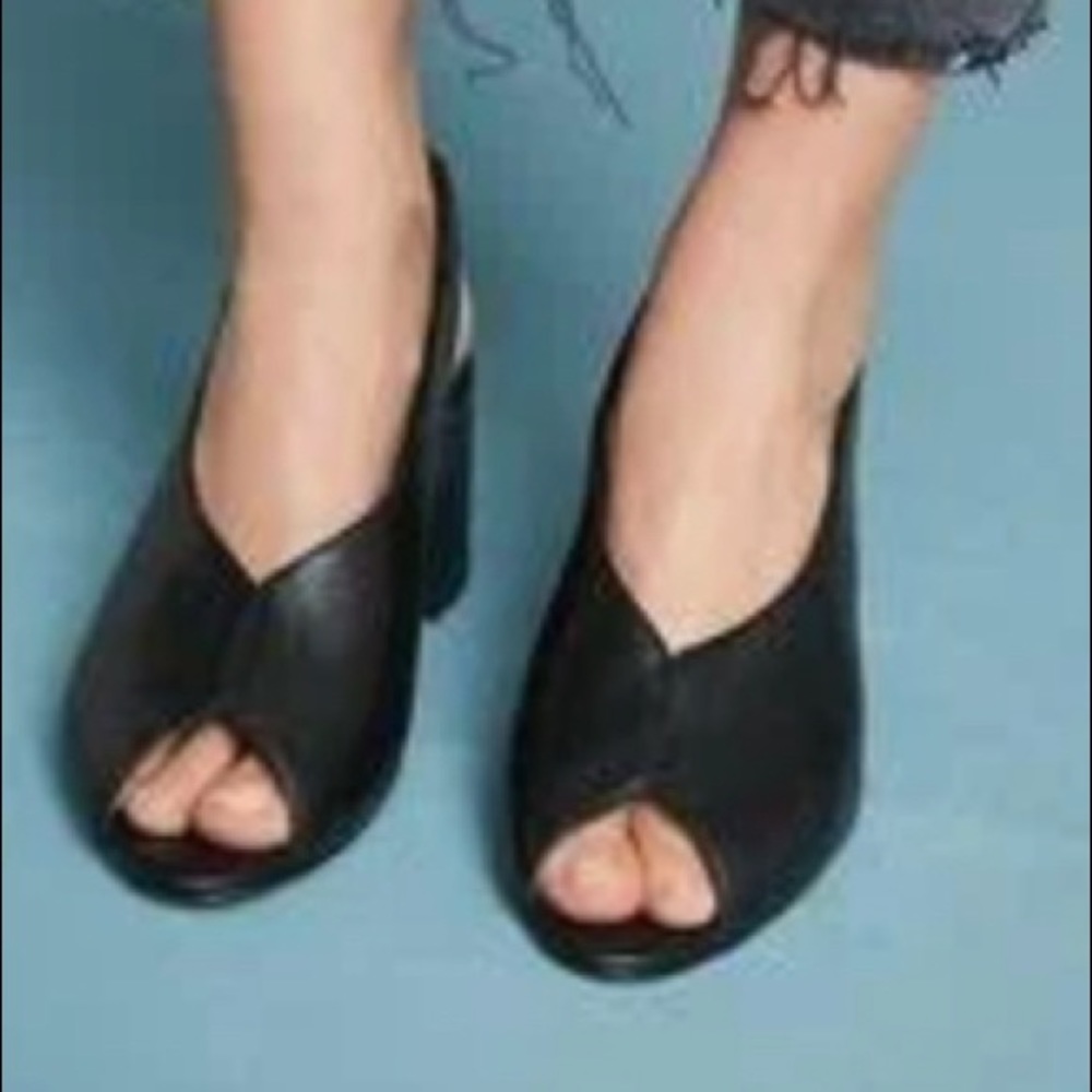 Anthropologie M4D3 Safi heels black 9.5